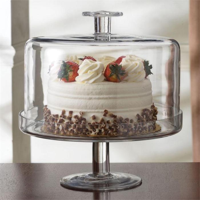 What to decorate a cake stand with dome