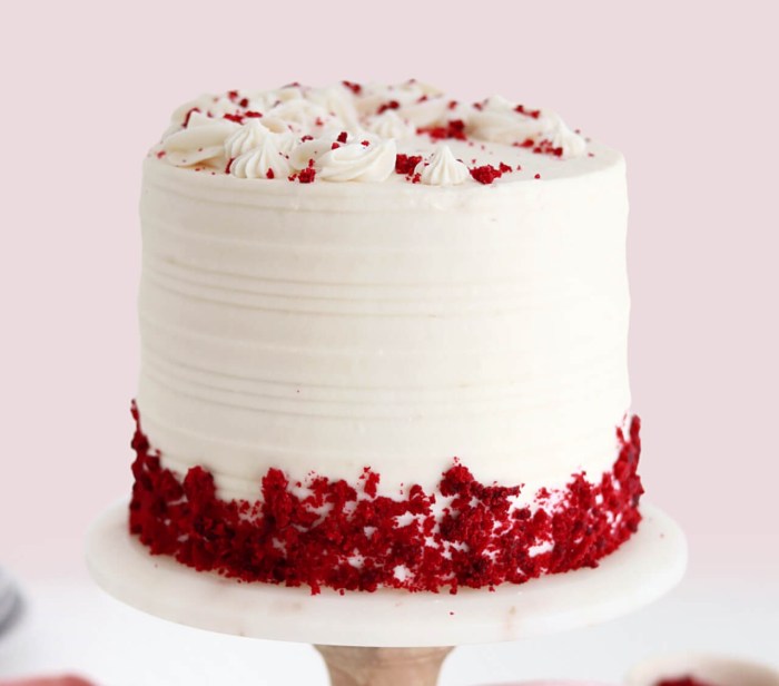 What do you decorate red velvet cake with