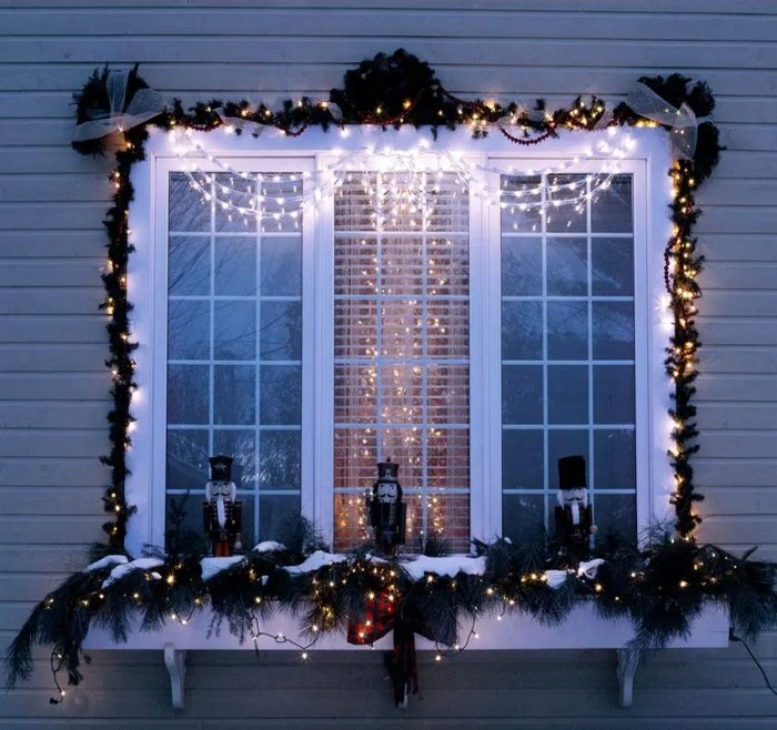 How to decorate a window with garland