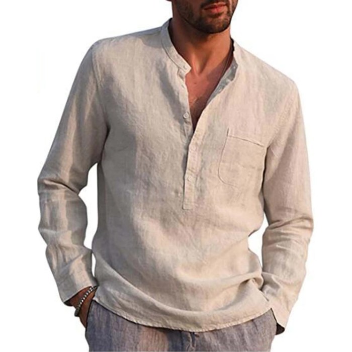 Linen dress shirts men