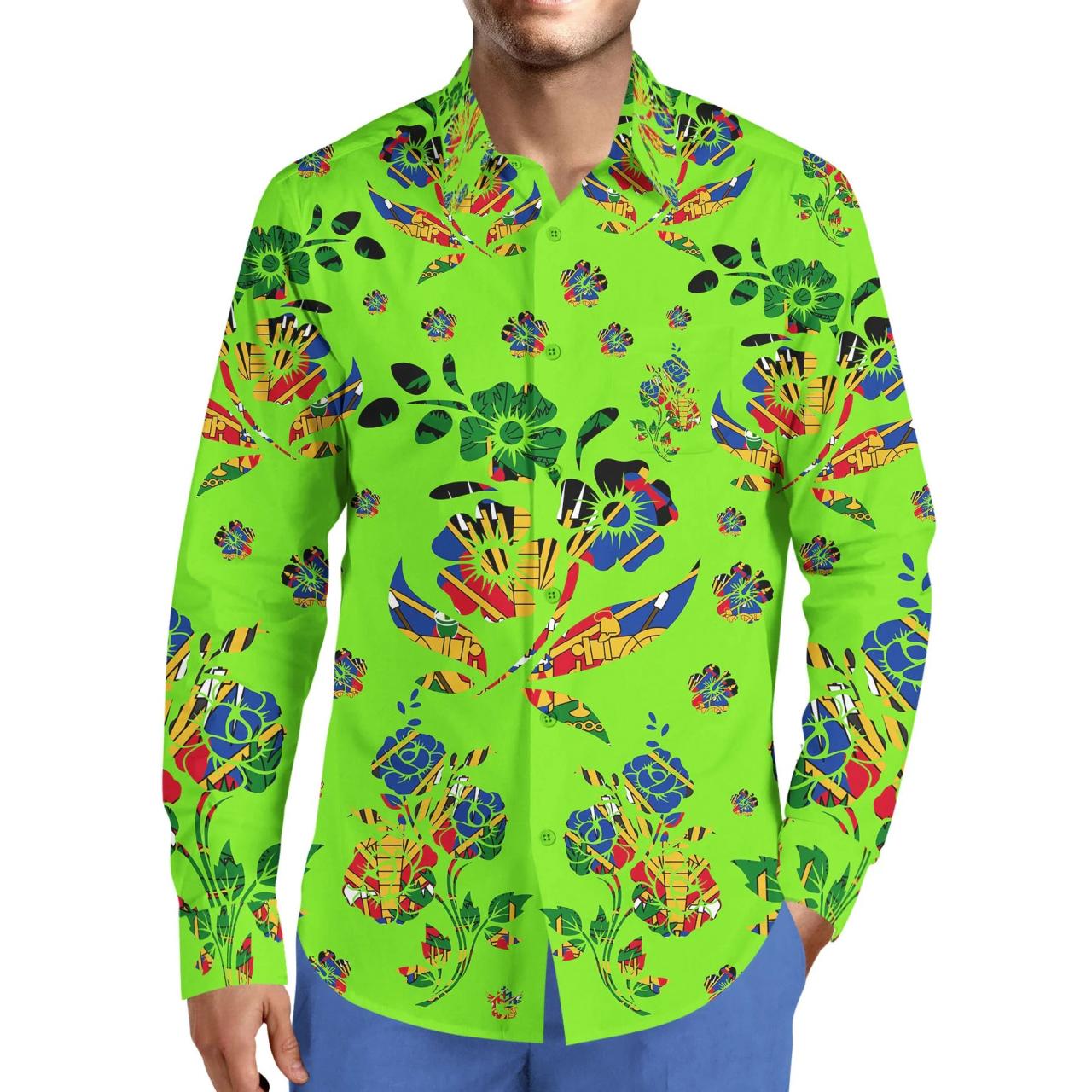 Mens lime green dress shirt