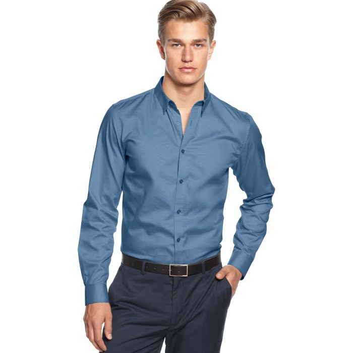 Dusty blue mens dress shirt