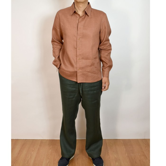 Linen dress shirts men