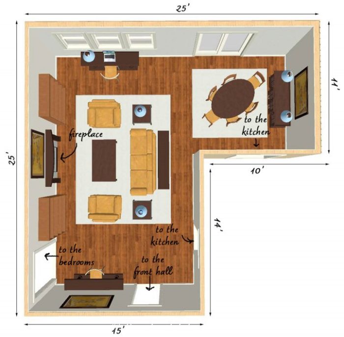 How to decorate a l shape room