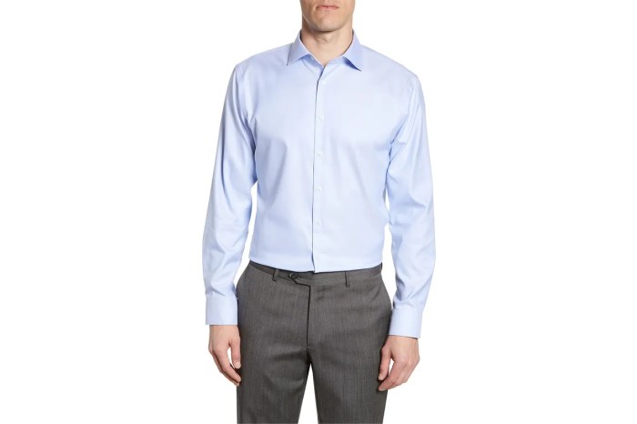 Men's blue striped dress shirt